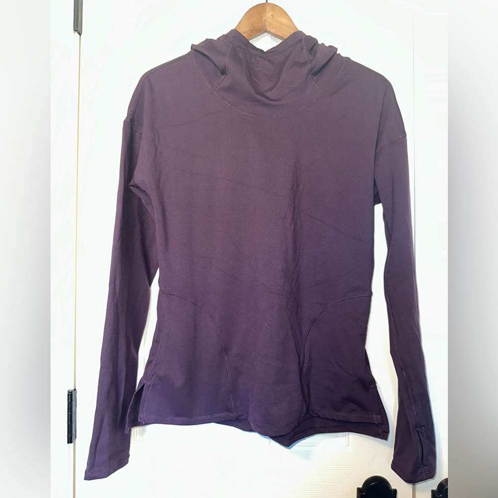 Yogalicious Lux Cowl Neck Long Sleeve Deep Purple Size Medium